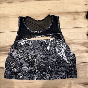 Fabletics Black and Gray Sports Bra